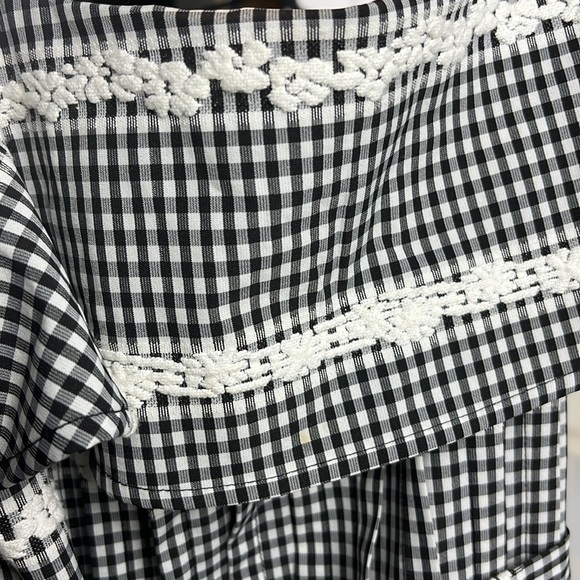 Adelyn Rae‎ Belle Ruffle Lace Gingham Midi Dress Size S - Picture 15 of 15